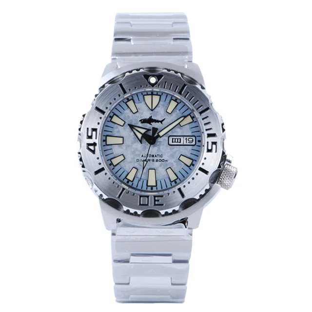 Heimdallr Sharkey Ocean Monster Watch V2鬼牙-霜蓝-黑针645 kol saati