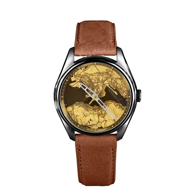 Atelier Caradant Hong Kong Brass Golden Second kol saati