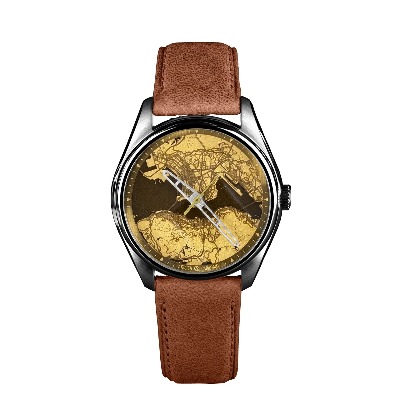 Atelier Caradant Hong Kong Brass Golden Second 39 mm kol saati