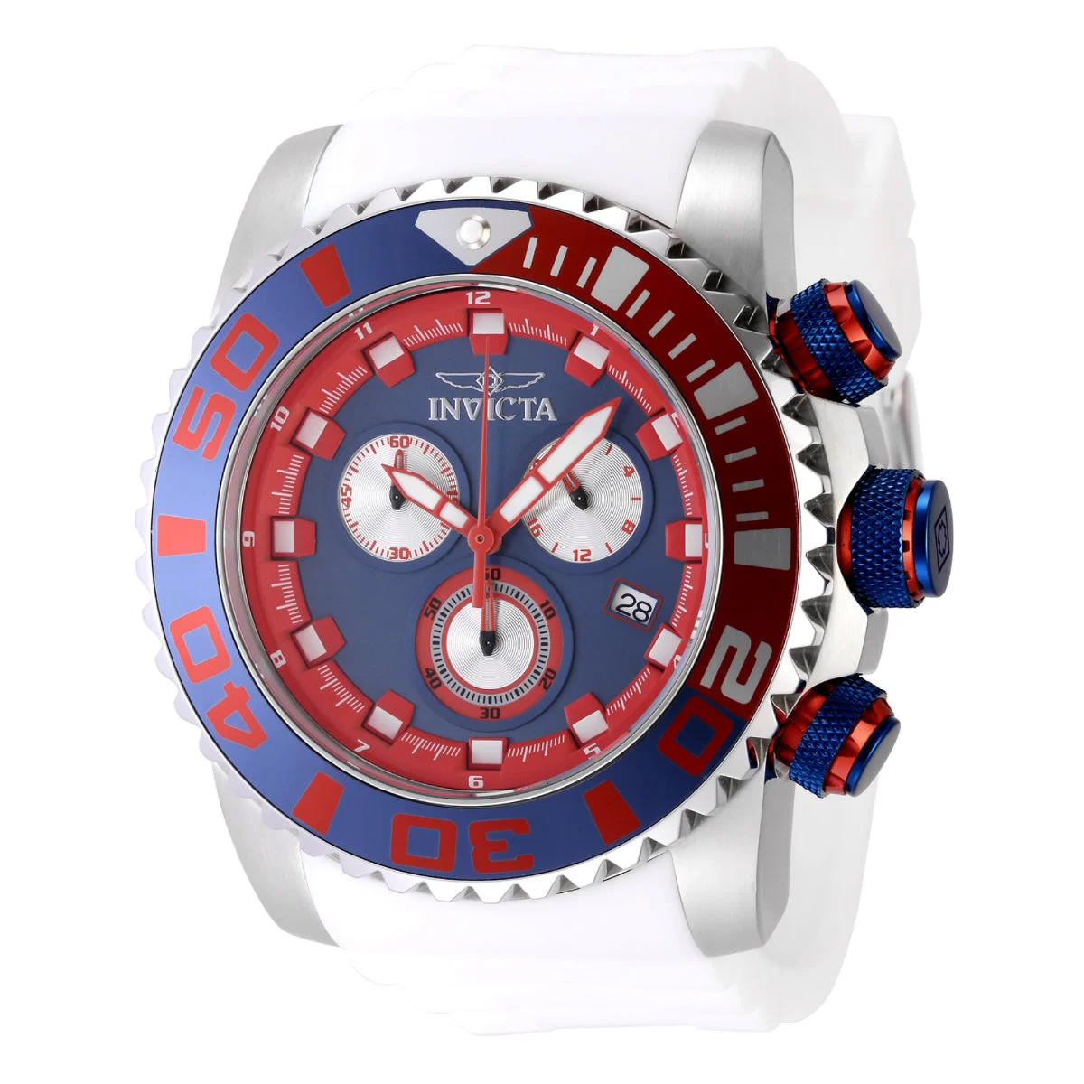 Invicta Sea Hunter Benthonic Watch - 52mm. White (48989) 52 mm kol saati