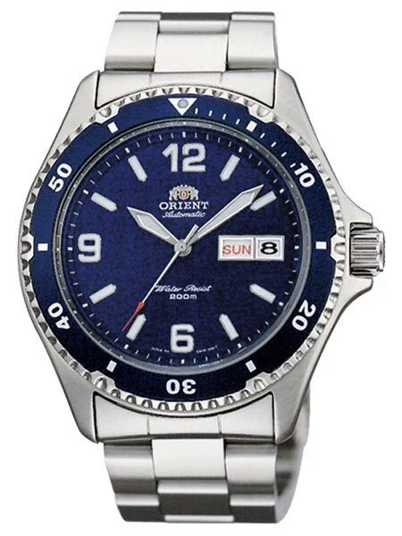 Orient Scratch and Dent - Mako II Blue Dial Automatic Dive Watch with SS Bracelet #AA02002D 5 SND303 41.5 mm kol saati