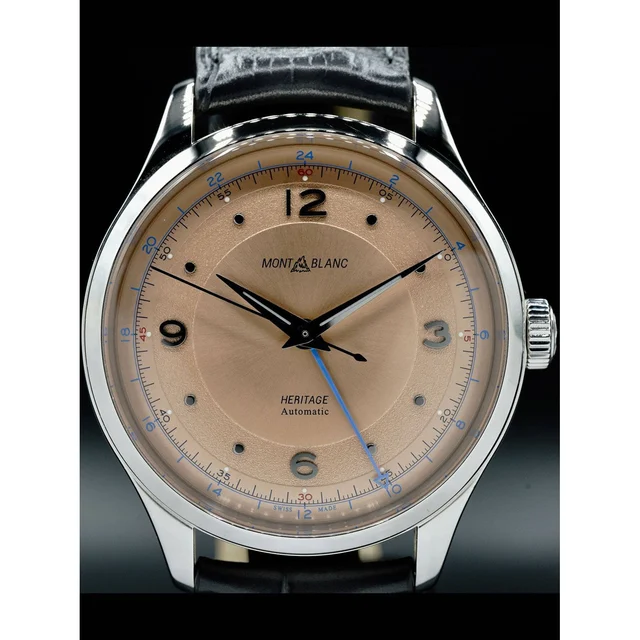 Montblanc Heritage GMT Salmon Dial MB119950 210000027777 kol saati