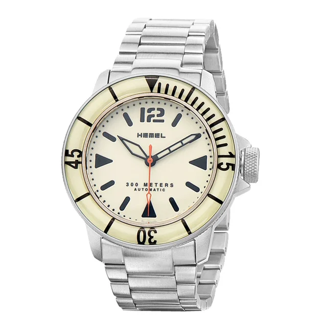 Hemel Hydrodurance Dive Watch with Full Lume Dial and Bezel #HD1FL kol saati