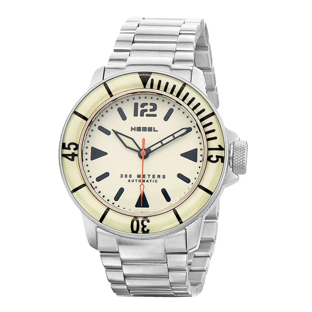 Hemel Hydrodurance Dive Watch with Full Lume Dial and Bezel #HD1FL 42 mm kol saati