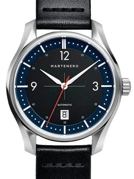 Martenero Kerrison Automatic Watch with Black Dial, Sapphire Crystal #KER004 kol saati