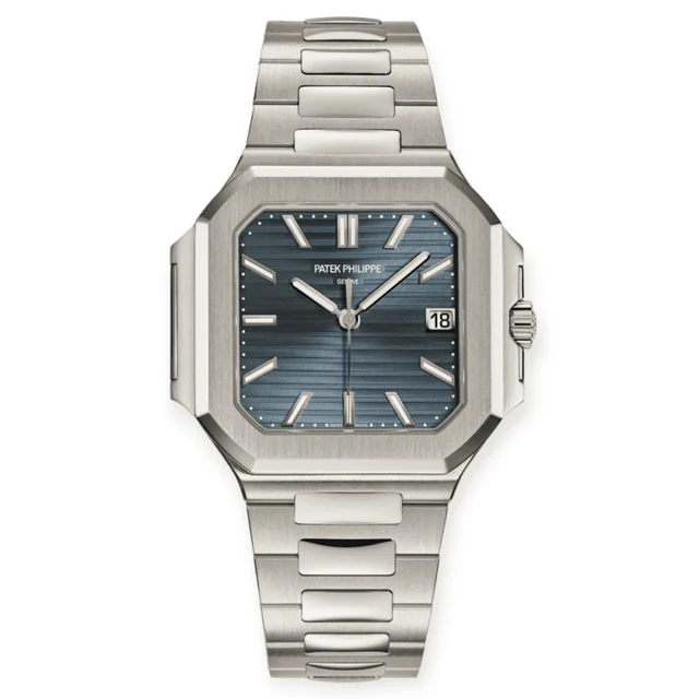Patek Philippe Cubitus Date 40mm White Gold Blue D Pre-Owned Patek Philippe Cubitus Date 4
