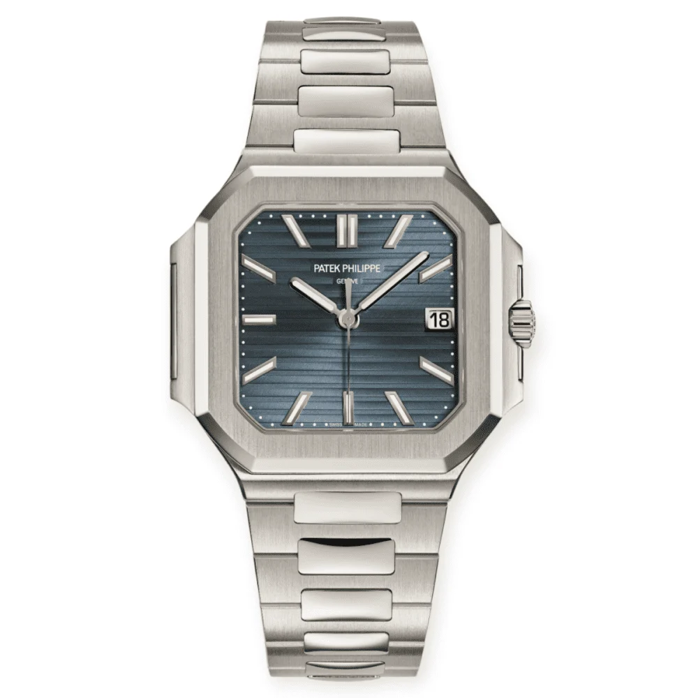 Patek Philippe Cubitus Date 40mm White Gold Blue D Pre-Owned Patek Philippe Cubitus Date 40mm White Gold Blue D 40 mm kol saati