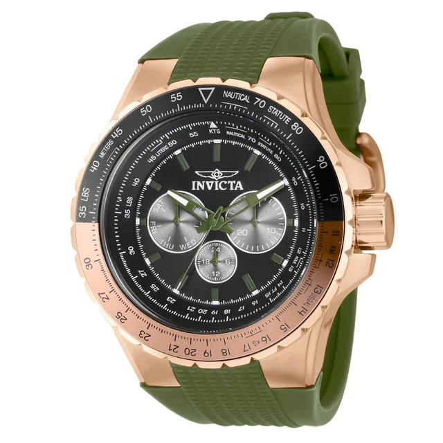 Invicta Aviator Skyshock Watch - 50mm. Green (39311) kol saati