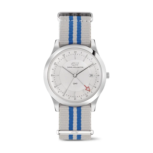 DANIEL WELLINGTON Pathfinder GMT Rowden Frost-White Silver DW00100976 kol saati