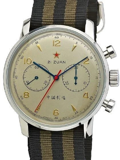 Seagull 1963 SCRATCH AND DENT - Hand Wind Mechanical Chronograph with White Dial #6488-290
