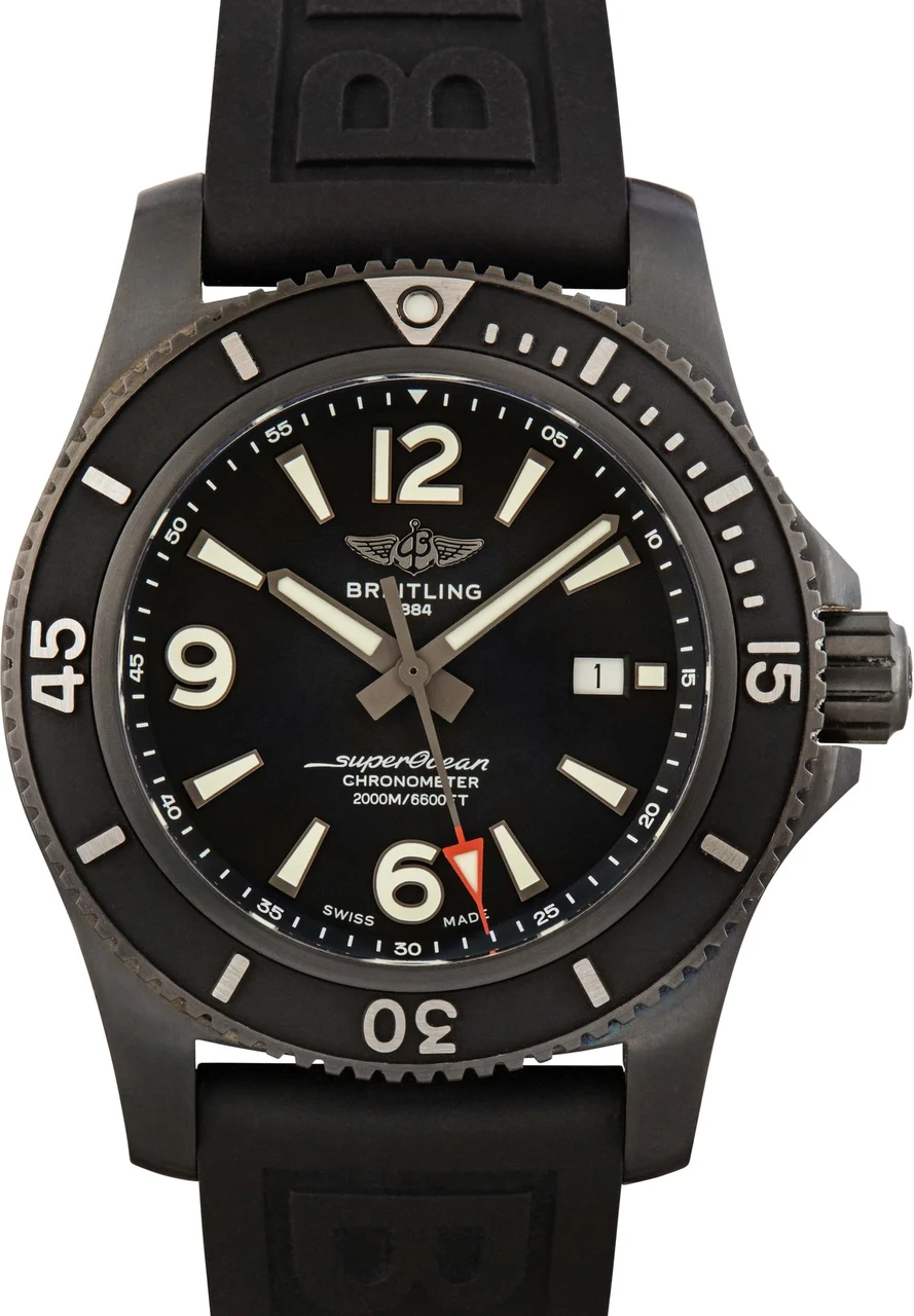 Breitling Superocean Black Dial DLC Steel M17368B71B1S1 16.85 mm kol saati