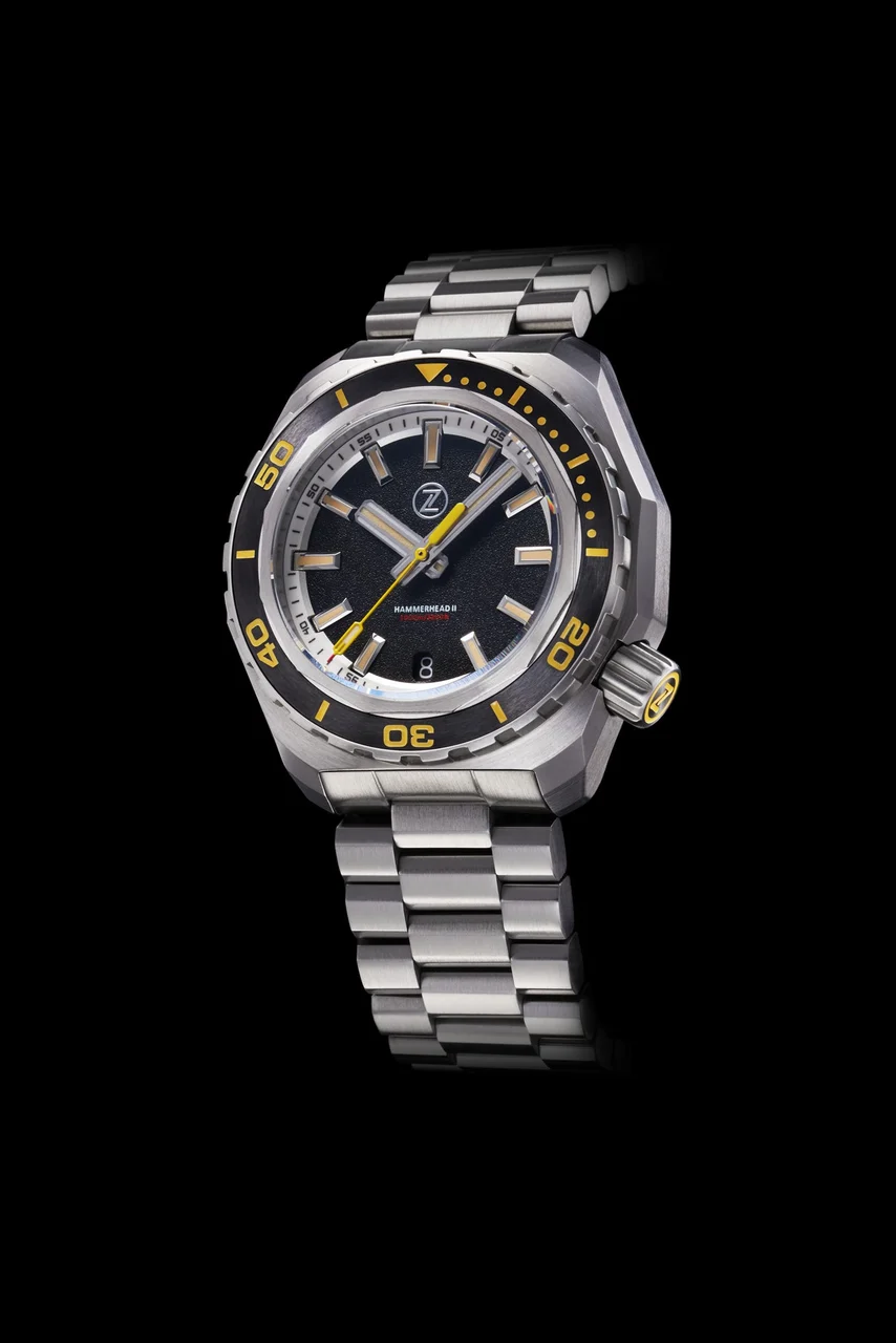 Zelos Hammerhead 2 1000m Steel 'Black Sand' ETA2892 44 mm kol saati