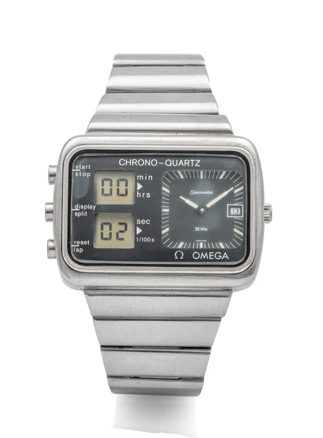 OMEGA OMEGA, REF. 196.0052, CHRONO-QUARTZ, STEEL kol saati