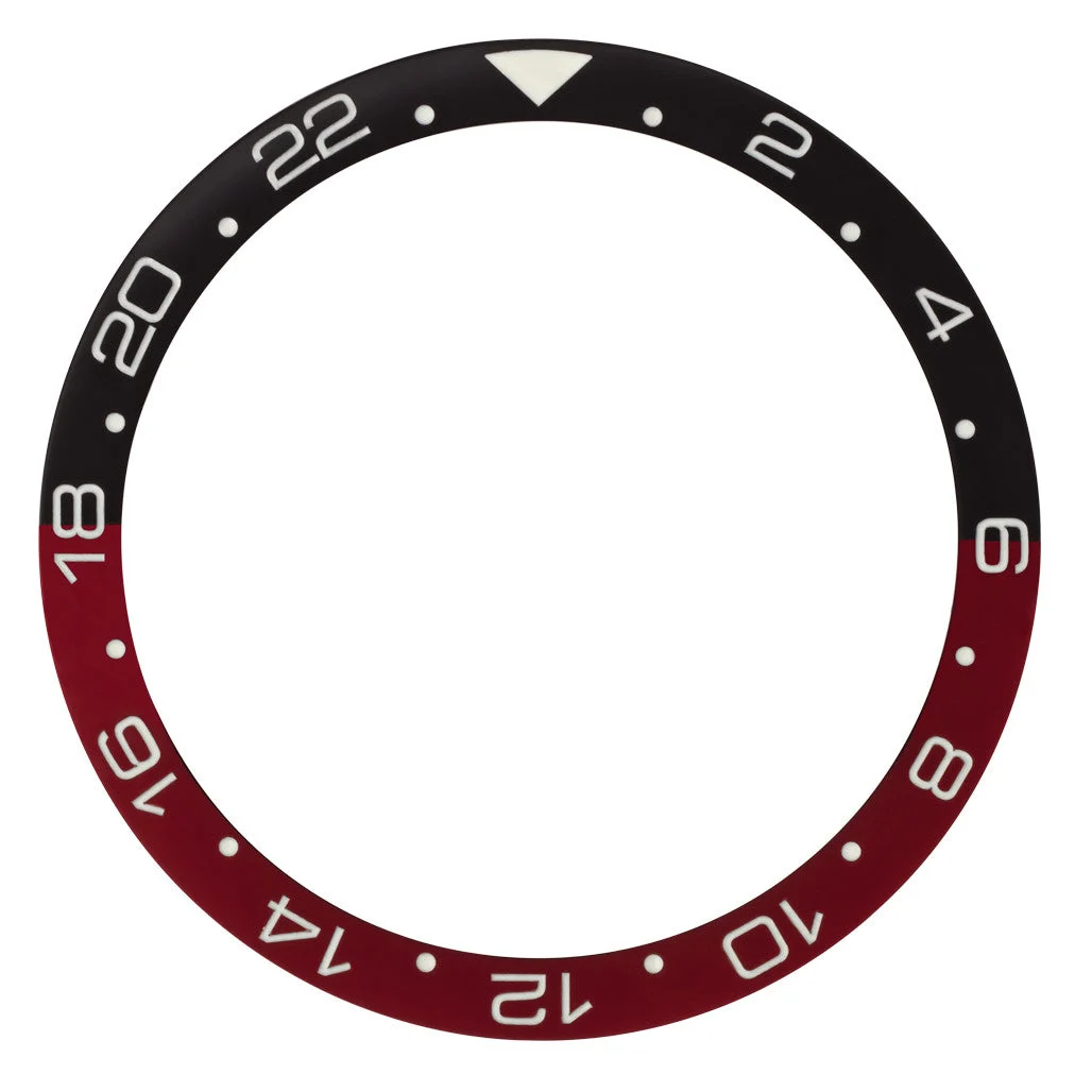 Islander Black and Red (Coke) 24 hour GMT Ceramic Luminous Bezel Insert for SKX007 #C44 kol saati
