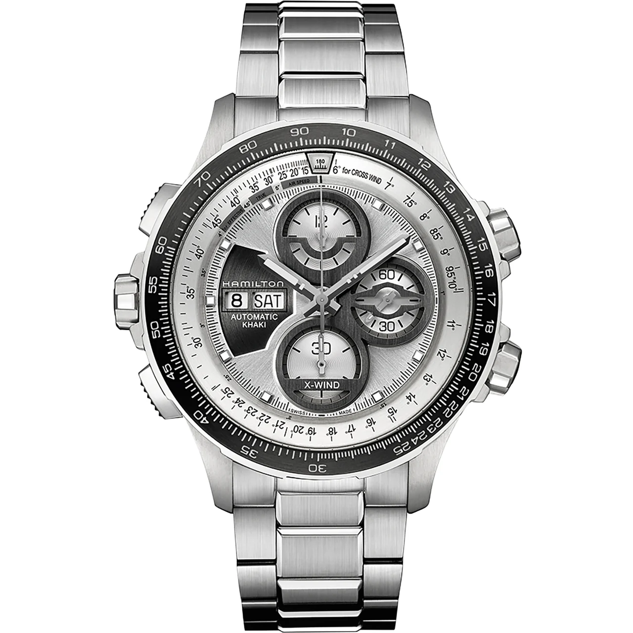 Hamilton Khaki Aviation X-Wind Auto Chrono H77726151 45 mm kol saati
