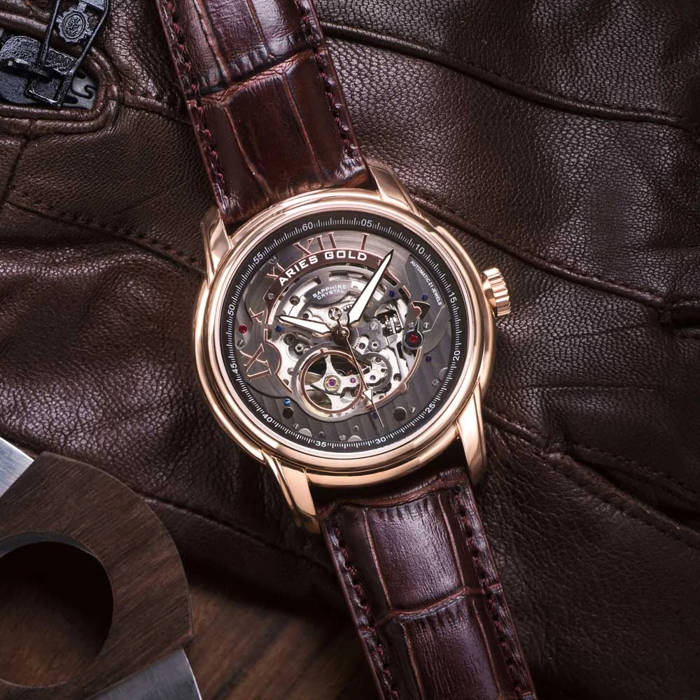 Aries Gold Aries Gold G 9005A RG-BK 40 mm kol saati
