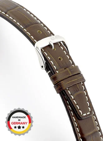 RIOS Grained Leather Boston - Mocha - Alligator Grained 5707/RI kol saati