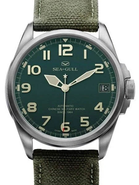 Sea-Gull Automatic Military Field Watch with Sapphire Crystal #D813.581 kol saati