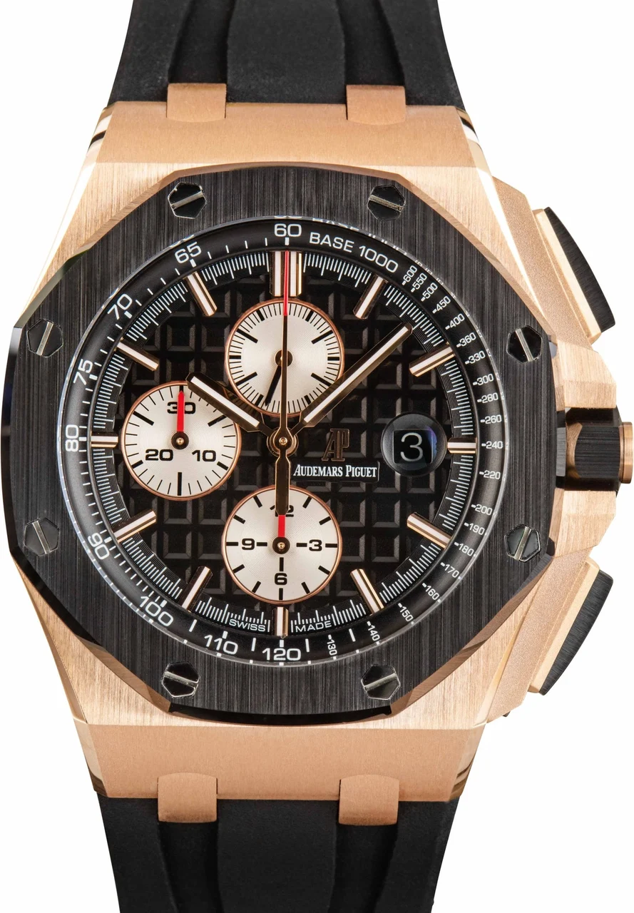 Audemars Piguet Royal Oak Offshore Selfwinding Chronograph Pink Gold 26401RO.OO.A002CA.02.A 44 mm kol saati