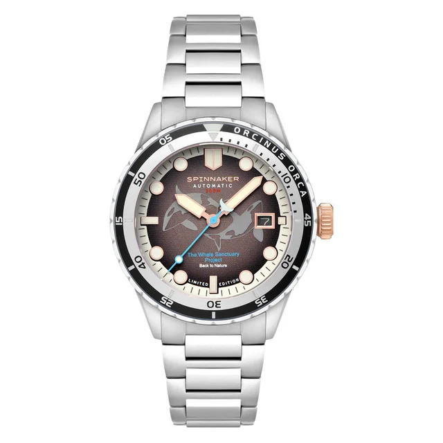 Spinnaker Hass Automatic Whale Sanctuary Project LE Black Dial #SP-5128-44 kol saati