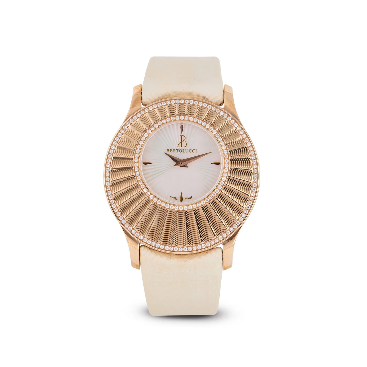Bertolucci BERTOLUCCI, REF. 723.50.67.3.301.R00, STRIA, DIAMONDS AND MOP, NOS, 18K PINK GOLD kol saati
