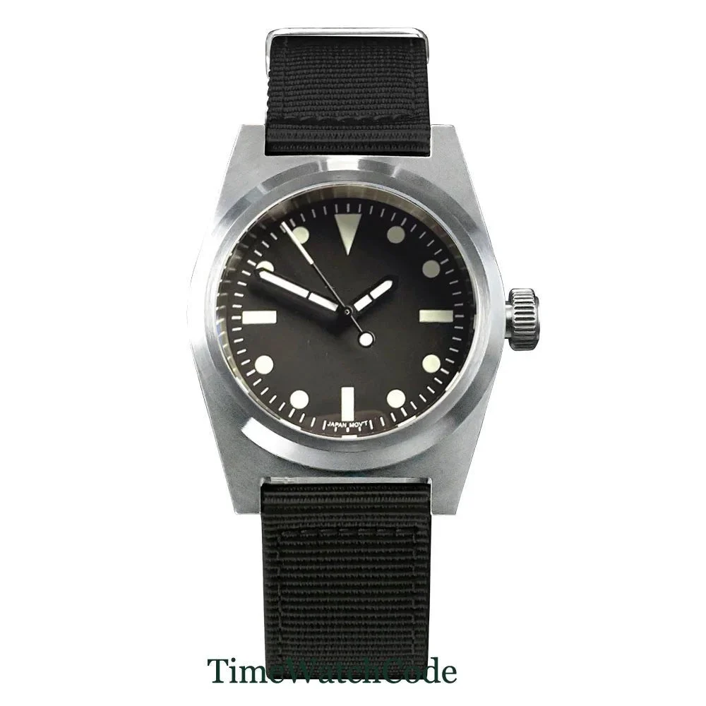 Tandorio Watches Tandorio TD108 Unimatic U2 38mm NH35A PT5000 Automatic 200m Water Resist Field Watch 14:94#no logo(nylon band);5:57000035#PT5000 movement 38 mm kol saati