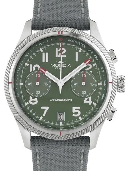 Mondia Madison Quartz Chronograph Watch with Stopwatch #MI763SS-02GR-CT kol saati