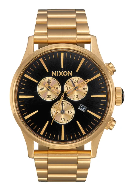 Nixon US Sentry Chrono - All Gold / Black A386-510-00 kol saati