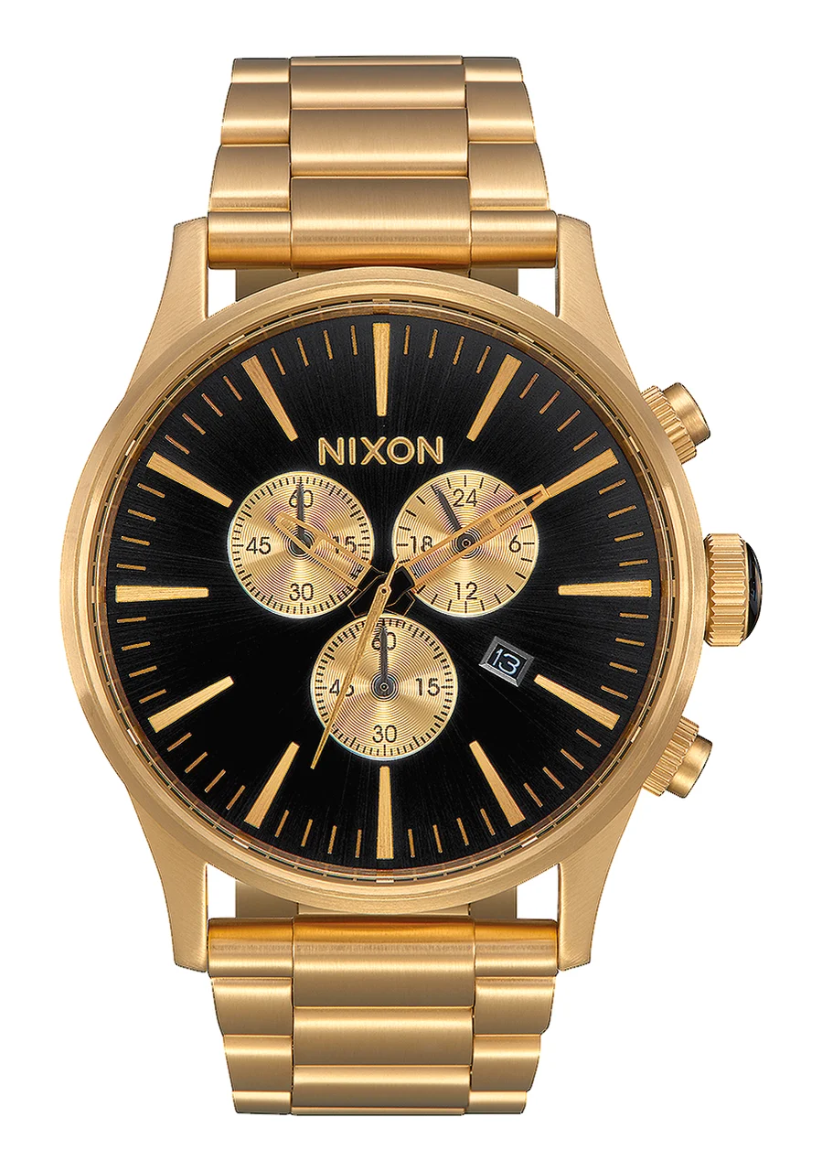 Nixon US Sentry Chrono - All Gold / Black A386-510-00 kol saati