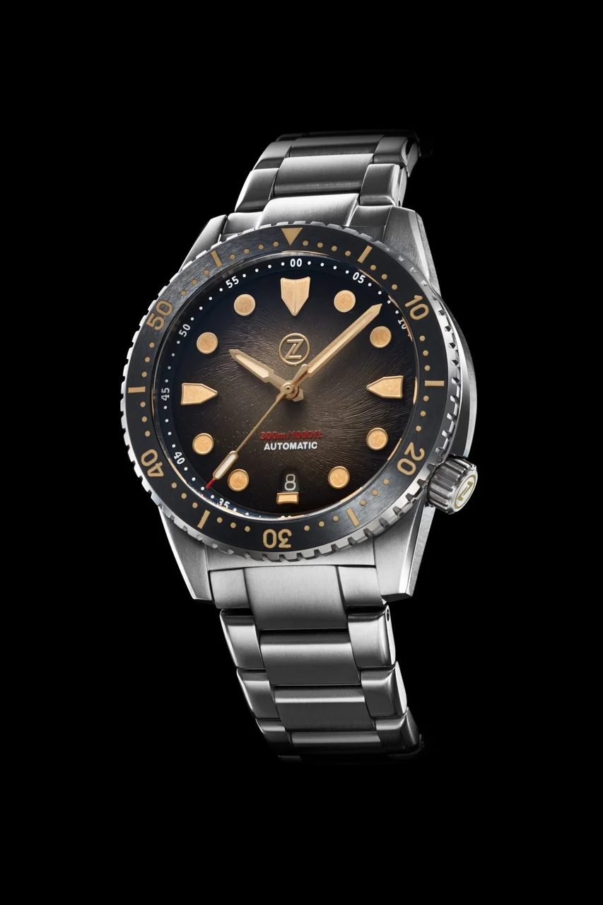 Zelos Mako V3 300m Ti 'Vintage Black' 20 mm kol saati