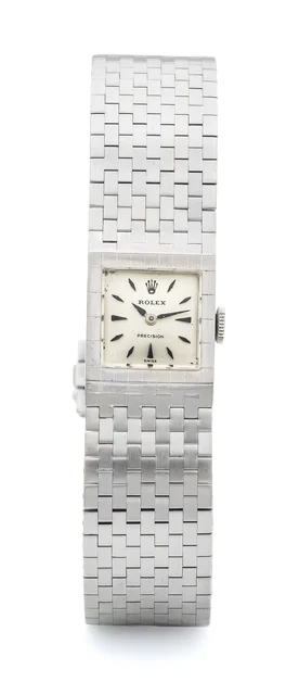 Rolex ROLEX, REF. 8209, BELT WATCH, WHITE GOLD A fine, manual wind, 18k white gold wristwa