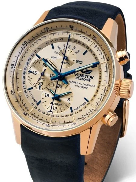 Vostok Europe Vostok-Europe Gaz-Limo All-Timer Quartz Chronograph with Perpetual Calendar, Alarm #565B290 kol saati