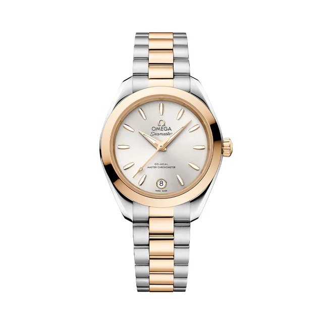 OMEGA Seamaster Aqua Terra 150M Two-Tone 30mm - Silver on Bracelet O22020302002001 kol saa