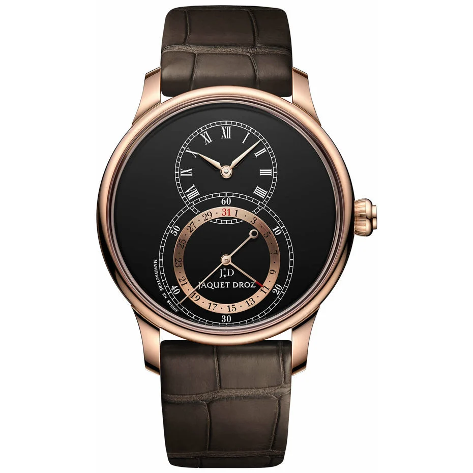 Jaquet Droz Grande Seconde Quantieme Anthracite Enamel J007023203 41 mm kol saati
