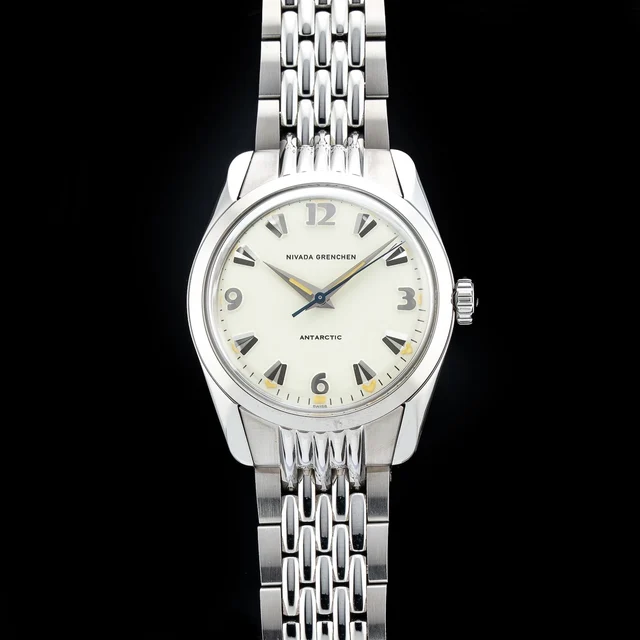 Nivada Grenchen Antarctic 35mm Eggshell Beige Luminova 35001M04 210009N36722 kol saati
