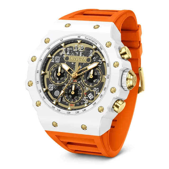 Invicta Racing Vaulthan Watch - 44mm, Orange (69651) kol saati