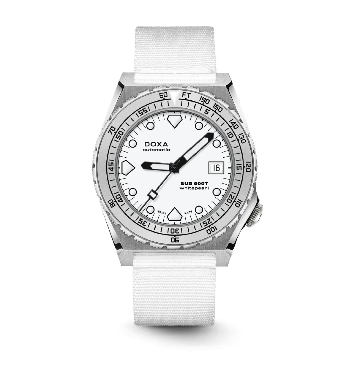 Doxa Whitepearl 862.10.011.23-N 40 mm kol saati