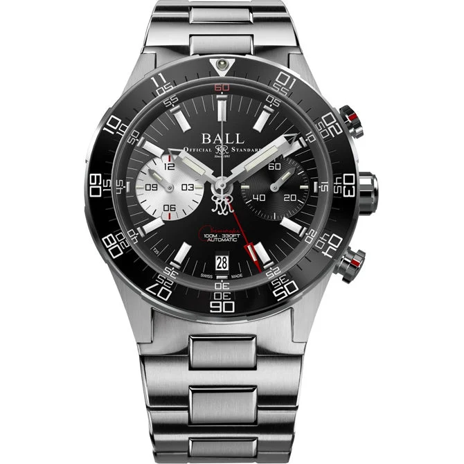 Ball Roadmaster Chronograph Black Dial DC3180C-S1CJ-BK 41 mm kol saati