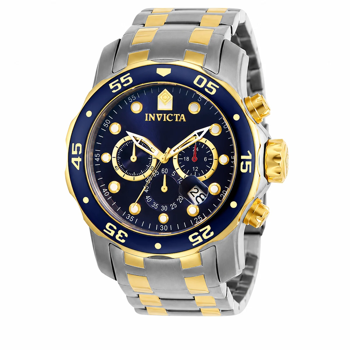 Invicta Pro Diver SCUBA Watch - 48mm. Steel, Gold (0077) 48 mm kol saati