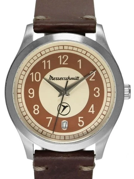 Messerschmitt Retro Dial Quartz Watch with 38mm Case #KR201-B 38 mm kol saati