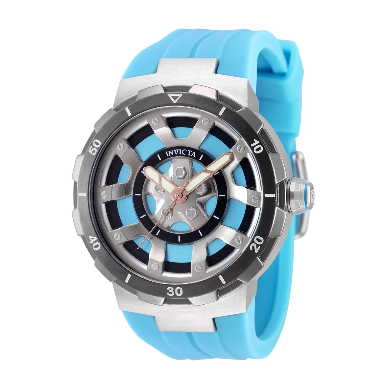 Invicta Racing Stint Master Watch - 46mm. Light Blue (49442) 46 mm kol saati