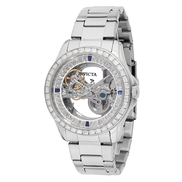 Invicta Objet D Art Idyll Automatic Watch w/ Skeleton Dial - 43mm. Silver (69113) kol saat