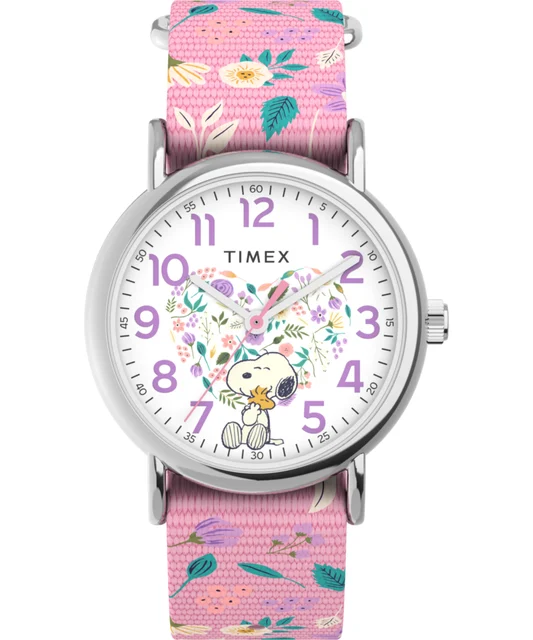 Timex Peanuts® x Weekender In Bloom 38mm Fabric Strap Watch TW2V77800 kol saati
