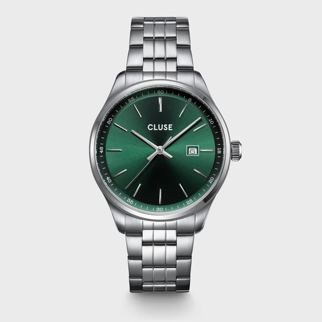 CLUSE Anthéor Watch Steel Green, Silver Colour CW20902 kol saati