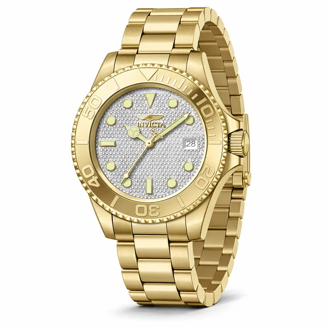 Invicta Pro Diver Velaquest Automatic Watch - 43mm. Gold (50284) kol saati