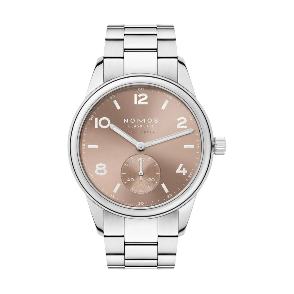NOMOS Glashütte Club Sport Neomatik Ember 39mm - Beige on Bracelet 762 39 mm kol saati