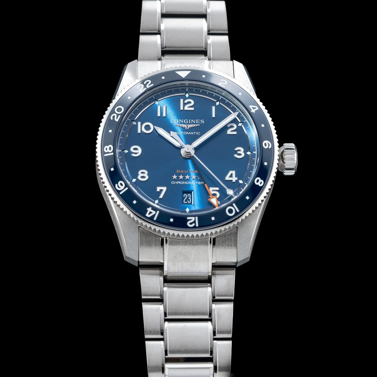 Longines Spirit Zulu Time 39mm 210009N32788 39 mm kol saati