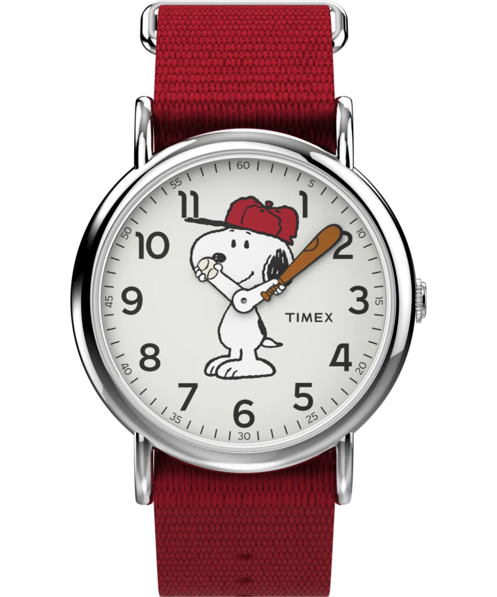 Timex Peanuts® x Snoopy 38mm Fabric Strap Watch TW2R41400 38 mm kol saati