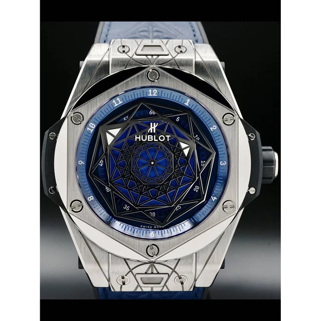 Hublot Big Bang Sang Bleu Titanium Blue 45mm 415.NX.7179.VR.MXM18 210000025543 kol saati