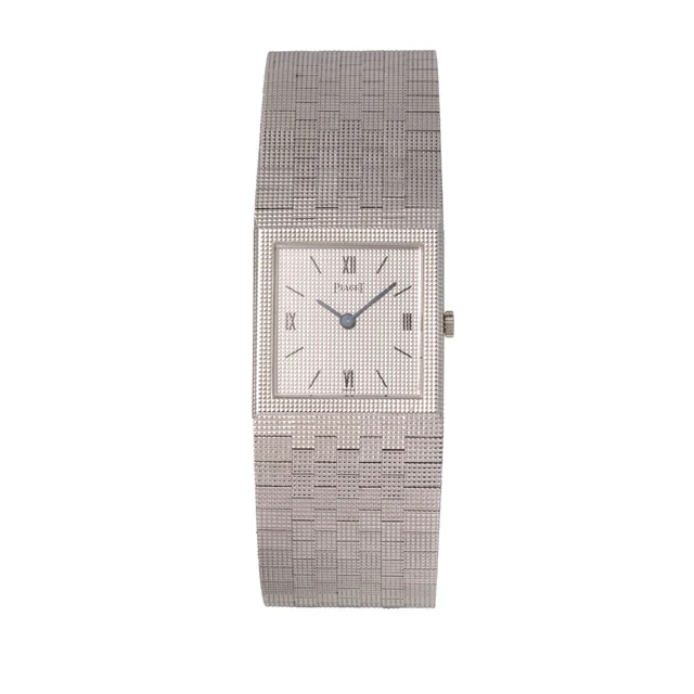 Piaget PIAGET, REF. 9131C4, MANUAL WINDING, 18KT WHITE GOLD, SILVER DIAL kol saati